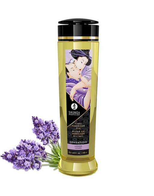 Shunga - Massageolie - Sensation Lavender - 240 ml-Erotiekvoordeel.nl