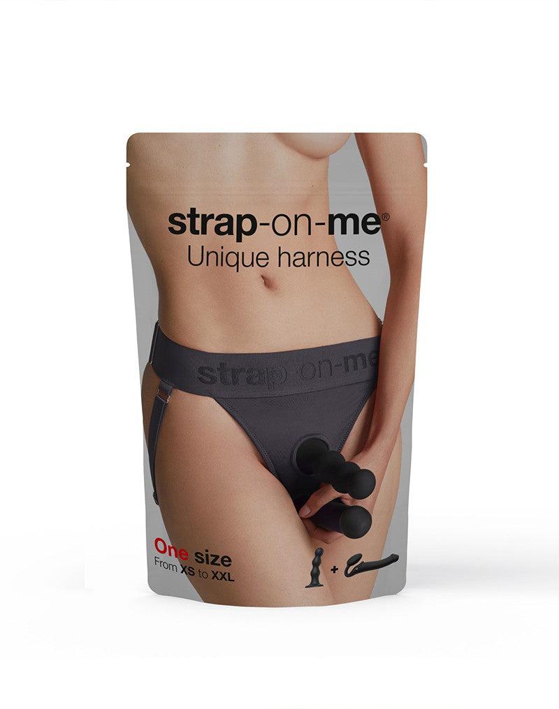 Strap-On-Me - Harness Unique - Strap-On Harnas - Voor dubbele penetratie - Grijs-Erotiekvoordeel.nl