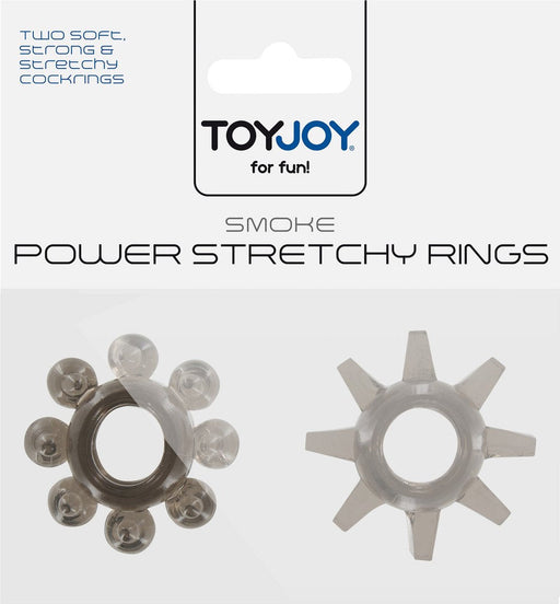 Toyjoy - Power Stretchy Rings - 2 stuks - rookgrijs-Erotiekvoordeel.nl