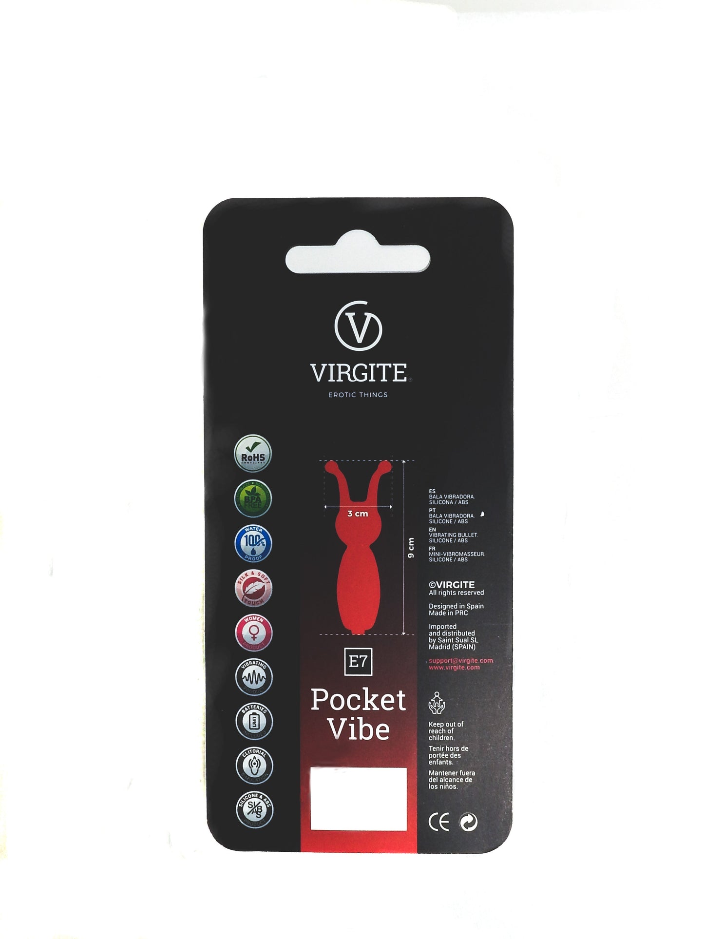 Virgite - Mini Vibrator Met Twee clitoris Antennes - Blauw-Erotiekvoordeel.nl