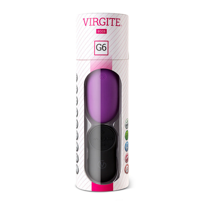 Virgite - Oplaadbaar Vibrerend Eitje Met Remote Control G6 - Paars-Erotiekvoordeel.nl