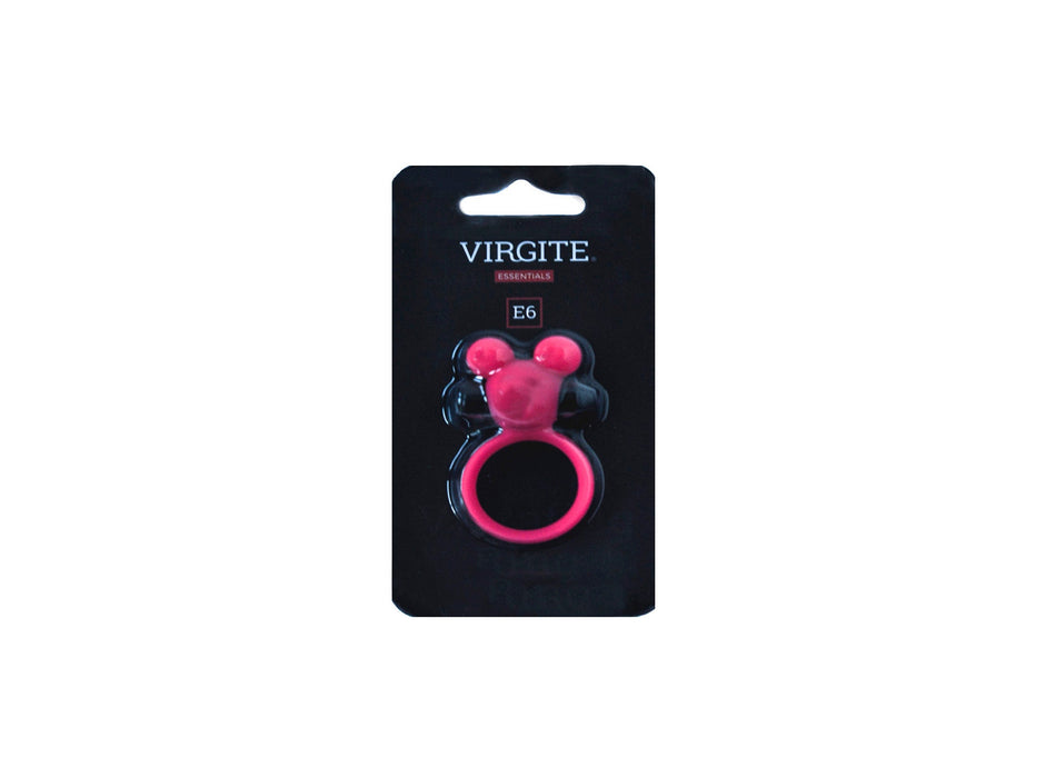 Virgite - Vibrerende Cockring Waterdicht Met Clitoris Stimulator - Roze-Erotiekvoordeel.nl