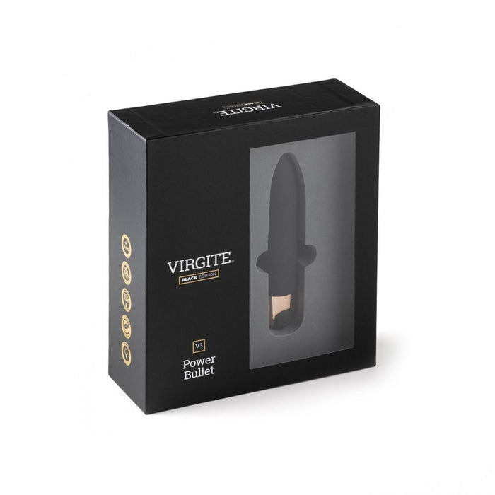 Virgite - Vibrerende En oplaadbare Bullet Vibrator V3 - Zwart-Erotiekvoordeel.nl