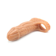 Kiotos Monstar 04 - Penis Sleeve - Penisverlenging - Met Ball Stretcher Opening - Siliconen - Beige-Laced-up.nl
