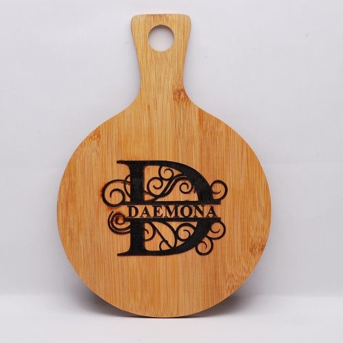 Laced-Up Lasered Tapas Plate with monogram