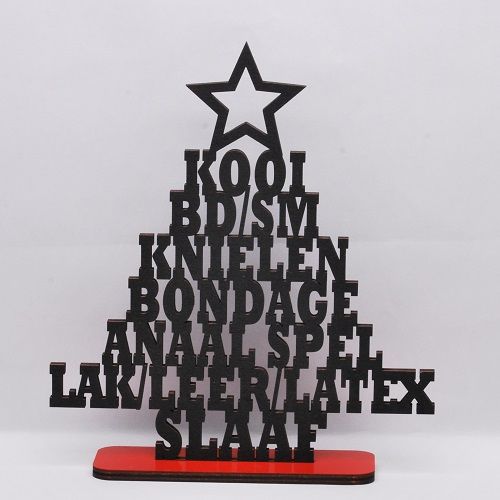 Laced-Up Lasered KINKY CHRISTMAS TREE