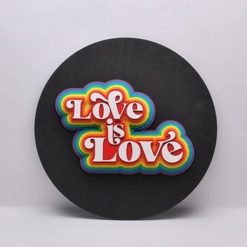 Laced-Up Lasered LOVE IS LOVE Wall decoration