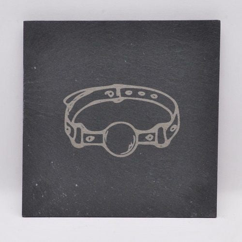 Laced-Up Lasered Slate Coasters - 4 pieces