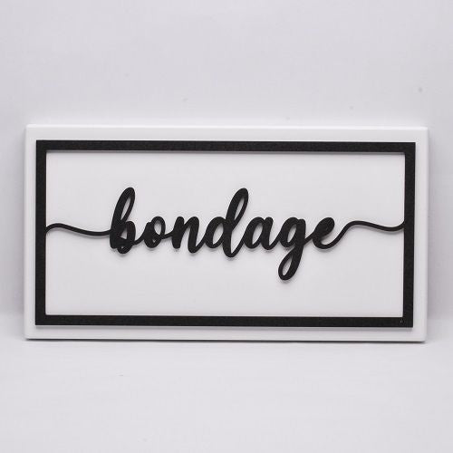 Laced-Up Lasered BONDAGE Wall Decoration