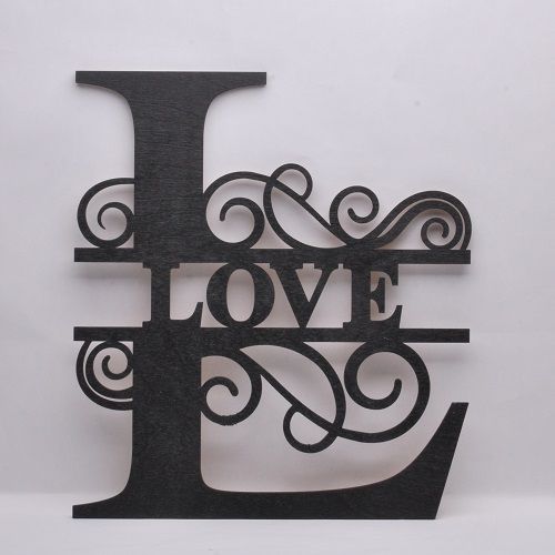 Laced-Up Lasered MONOGRAM Wall Decoration
