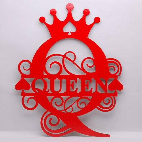 Laced-Up Lasered QUEEN MONOGRAM Wall Decoration